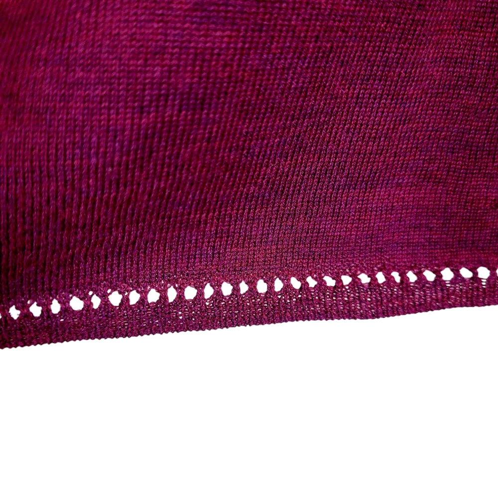 RAG & BONE Pamela Raspberry Magenta Heather Merino Wool Lightweight Sweater S - Picture 4 of 9